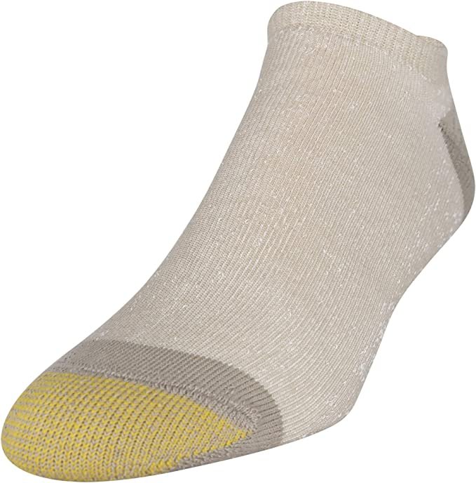 Gold Toe Men's Socks No Show 6-Pack Liner Breathable Soft Cotton Blend