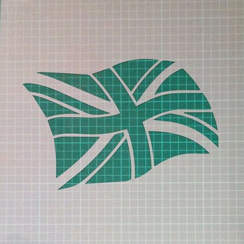Wall Art Genuine Mylar Re-Useable 125 micron by cfsupplies UNION JACK Airbrush Paint Stencil