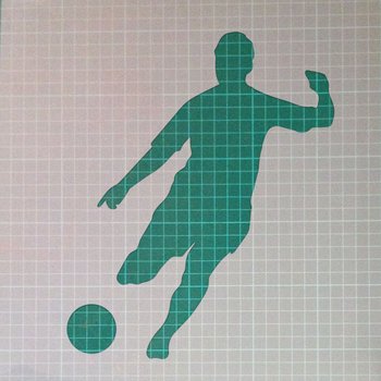Footballer Football Player Striking Sports Mylar Airbrush Painting Art Stencil