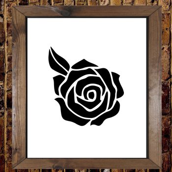 Rose Flower Plant Mylar Airbrush Painting Wall Art Wood Glass Stencil two