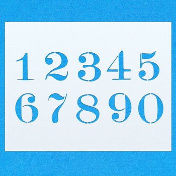 Number Numeric Digit Font Mylar Airbrush Painting Wall Art Crafts Stencil A1 Size Stencil - XLarge