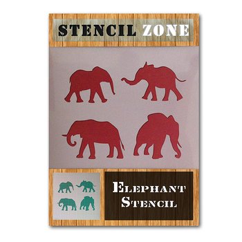 Elephant Wild Safari Animals Mylar Airbrush Painting Wall Art Crafts Stencil 3 A1 Size Stencil - XLarge