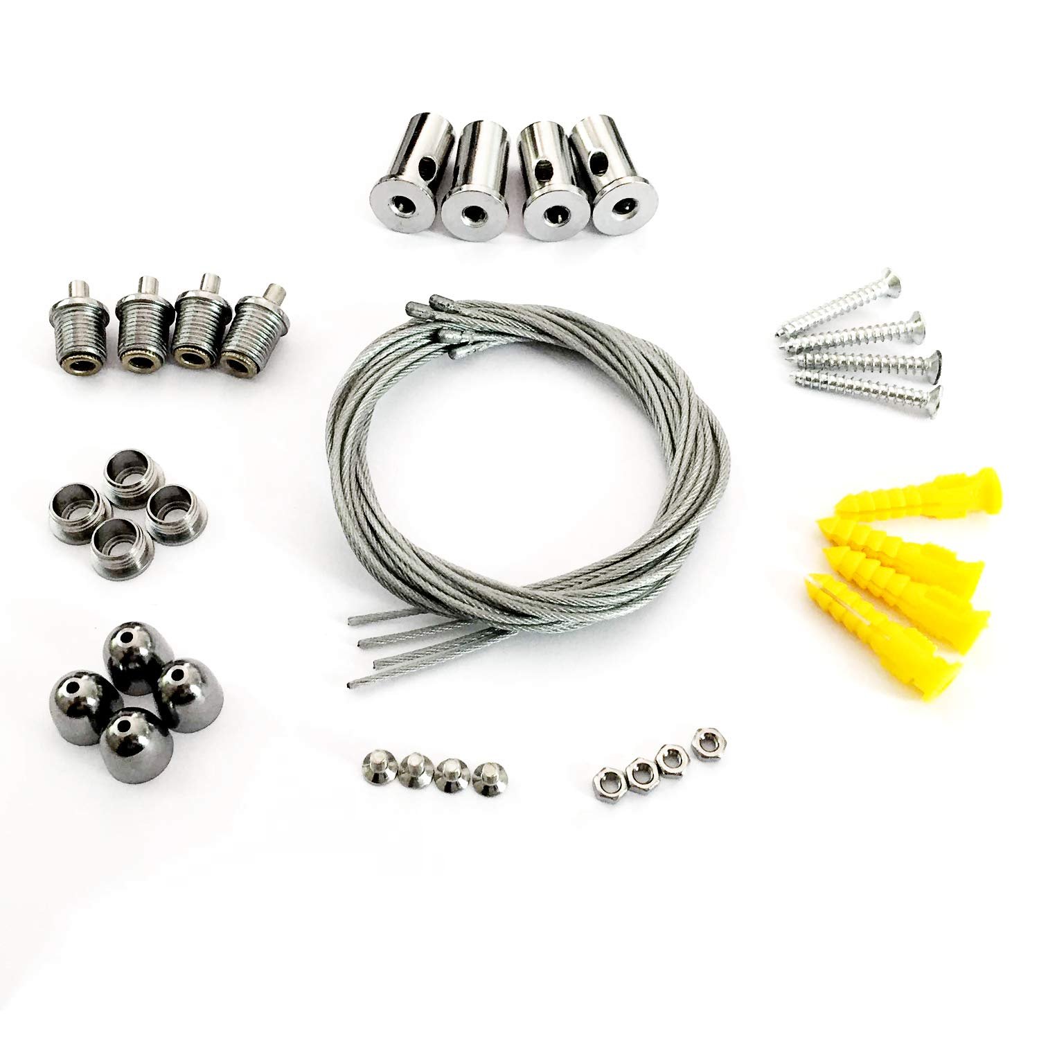 Luxrite 2x2 Frame Led Edge Light Suspension Kit Braided Cables And