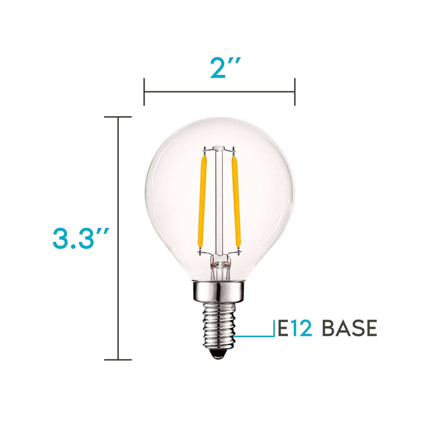 12x Luxrite LED G16.5 Globe Bulb 4W (40W Equivalent) Warm White 400lm ...