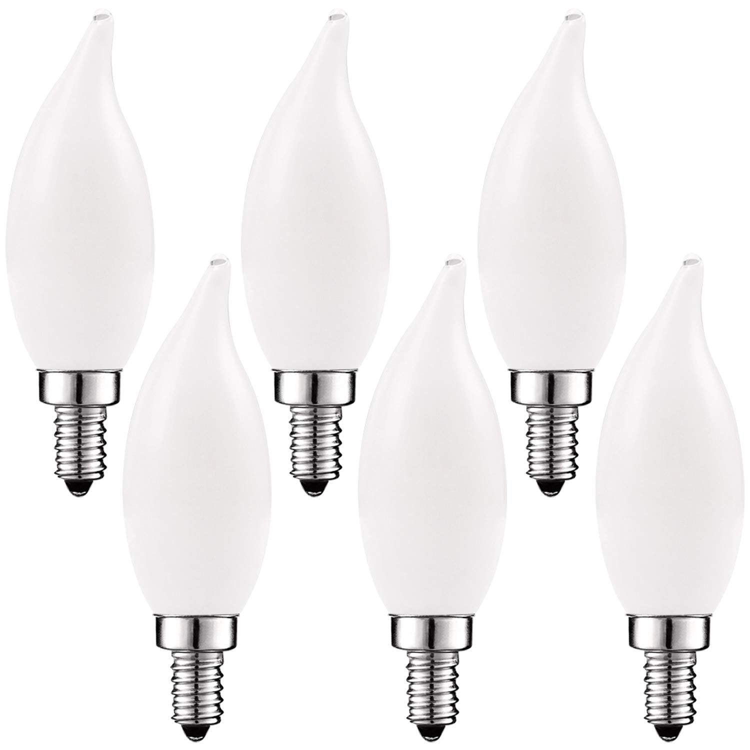 Luxrite Frosted LED Candle Bulbs 40W Equivalent 360lm 2700K UL E12 Base 6Pack eBay