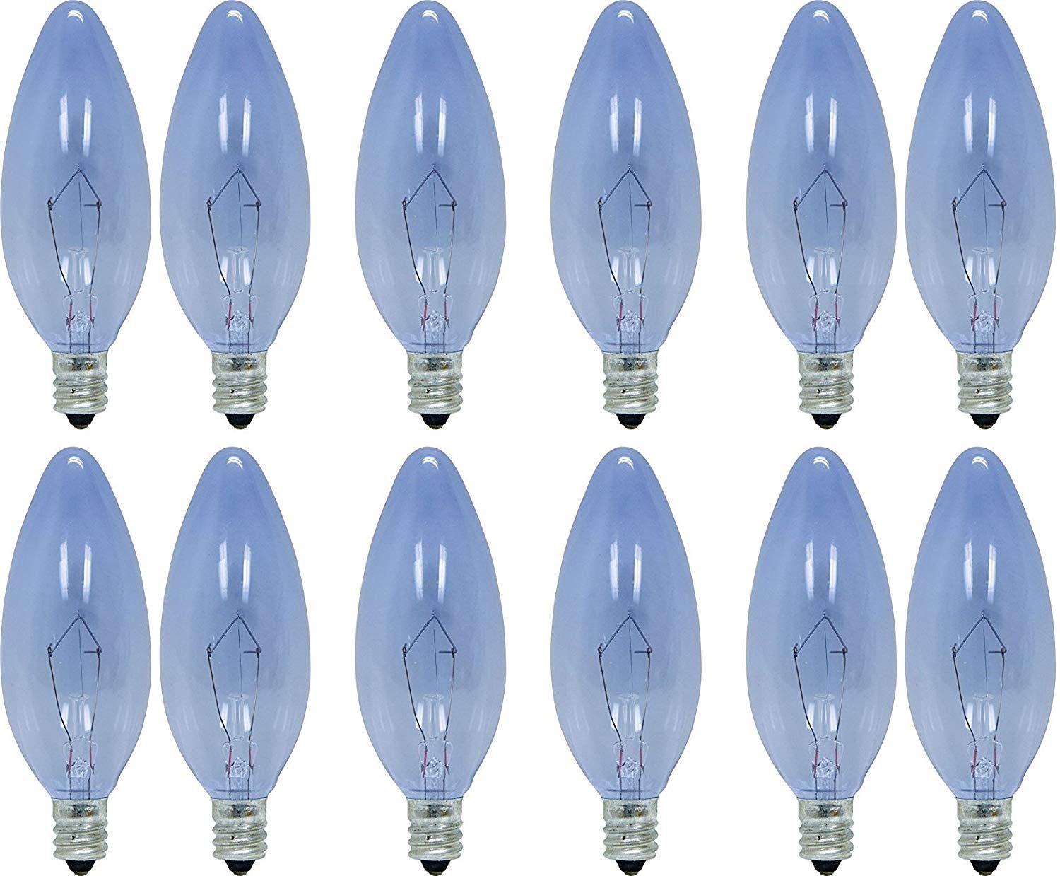 (12Pack) GE Reveal 60W Light Bulbs Decorative B Type Candelabra Base