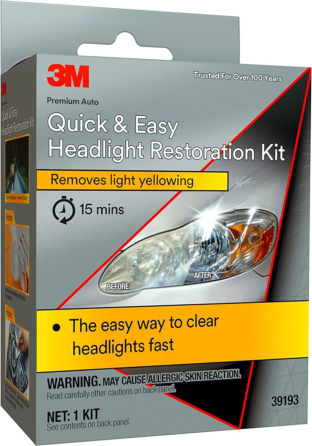 3M 39173 Quick Headlight Clear Coat (6 Pack)