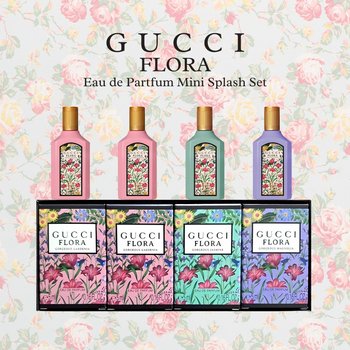 Gucci Flora Perfume Gift Set for Women Mini Splashes 4 X 0.16 Fl