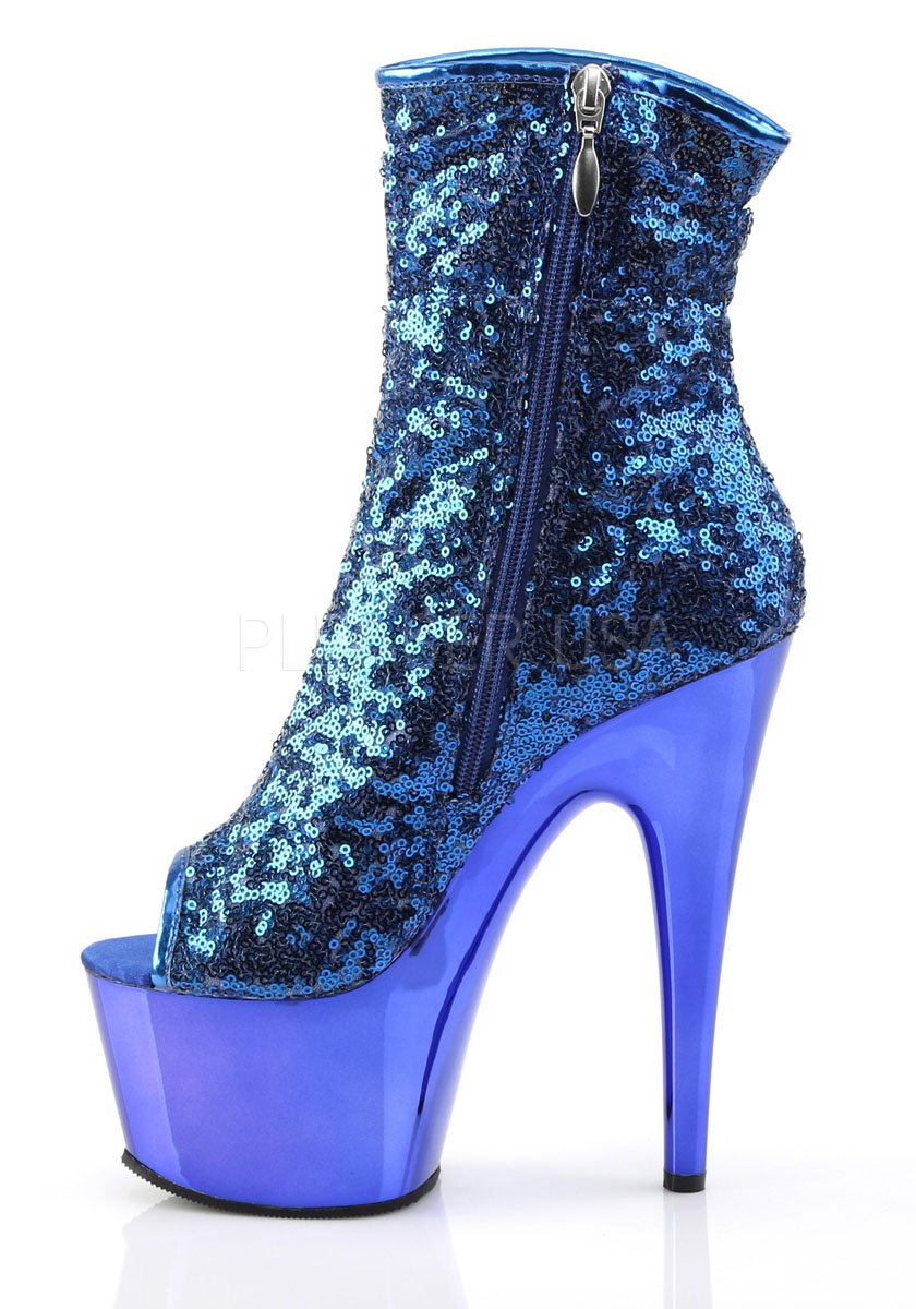 sequin platform heels