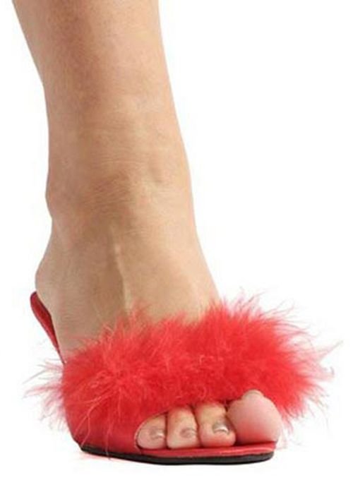 women's marabou slippers