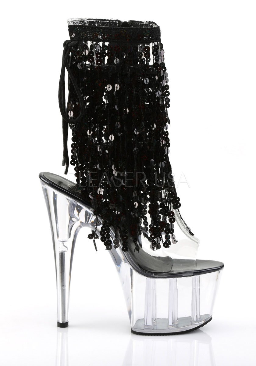 7 inch heel platform boots