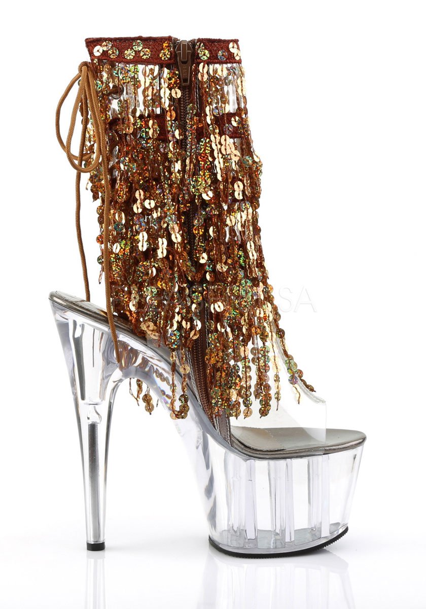 7 inch heel platform boots