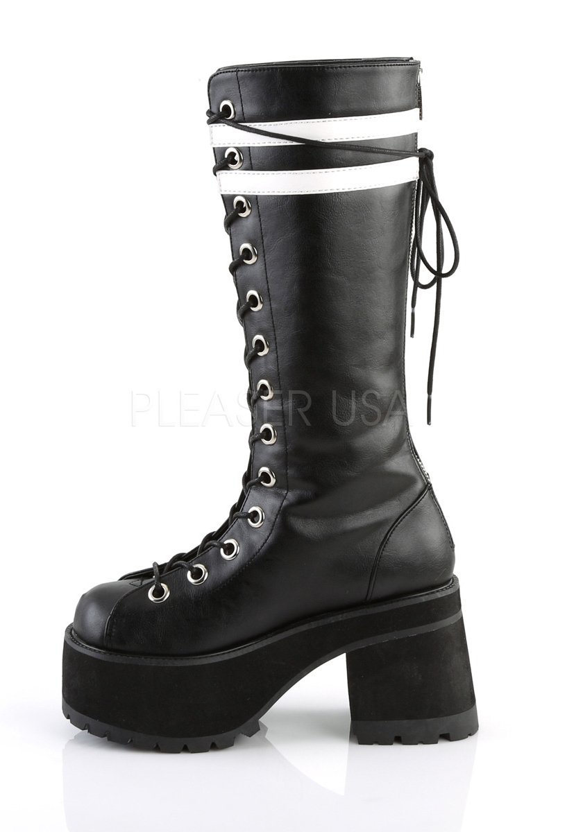 platform knee high boots demonia