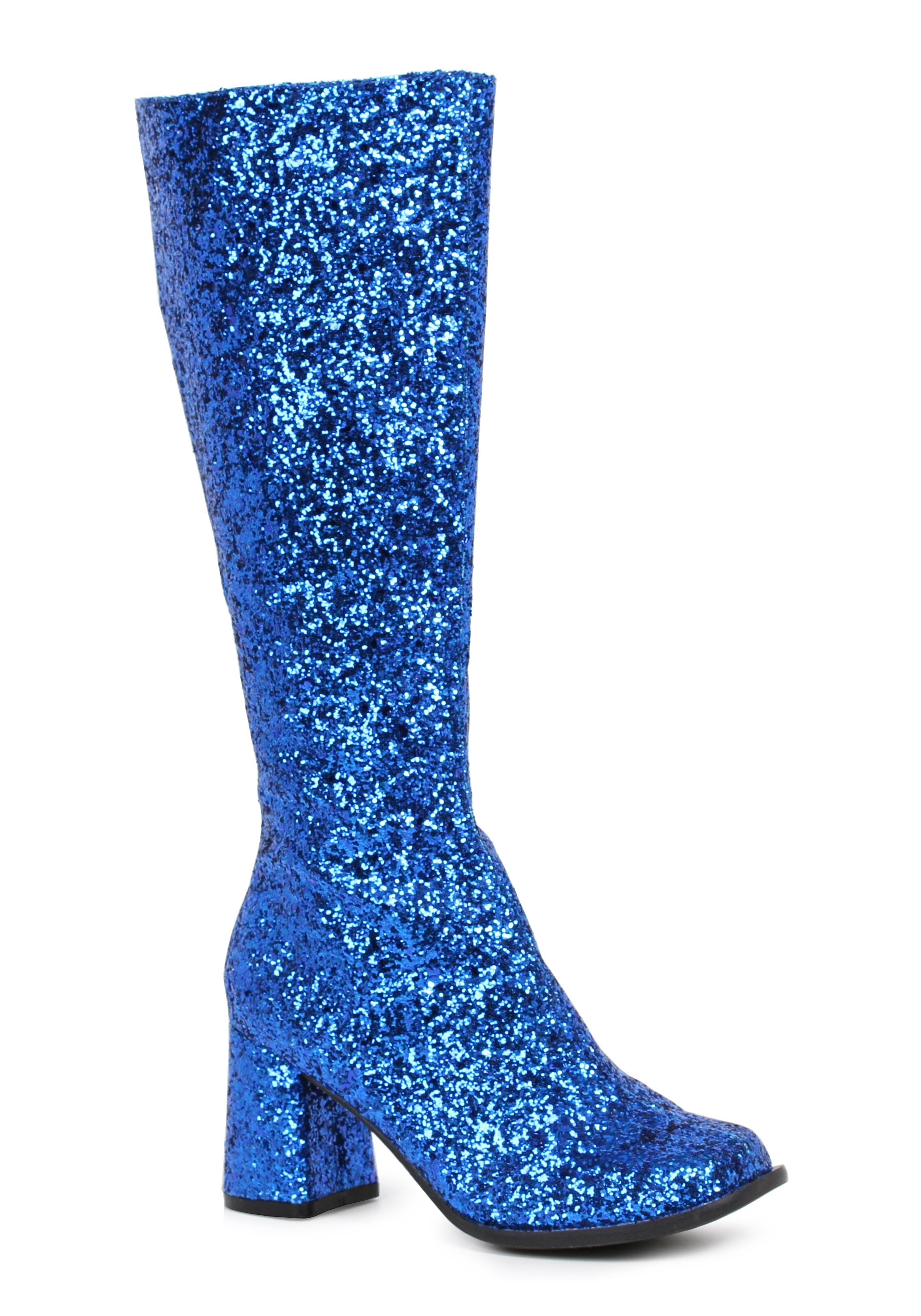 Ellie Shoes GOGO-G 3 Inch Silver Thin Glitter Gogo Boot Women's Shoe ...
