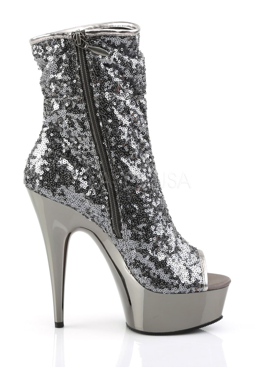 peep toe ankle boot heels