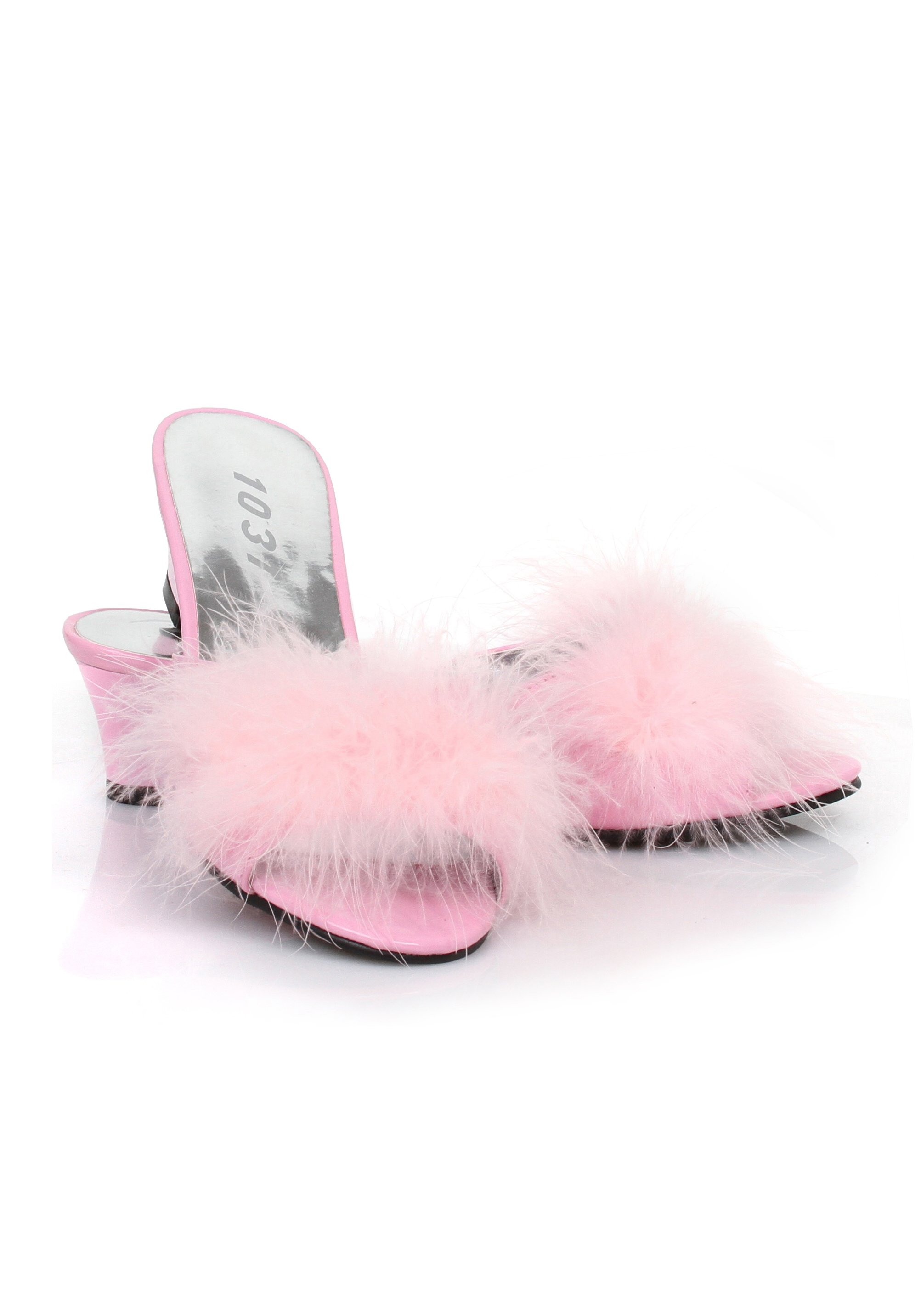 pink marabou slippers