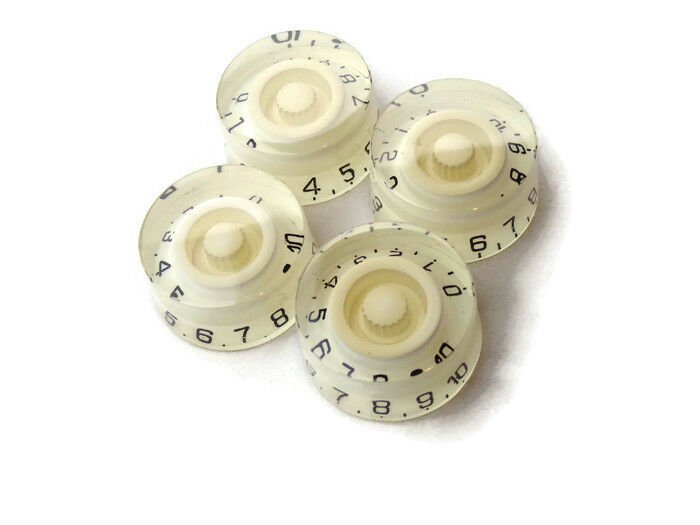 *NEW 4 Bell Top Hat CONTROL KNOBS for Gibson Les Paul 6mm Shaft Push On Gold