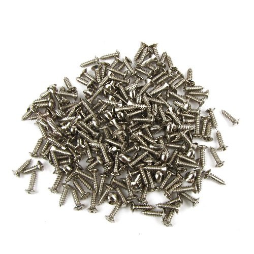 Chrome Screws Pickguard Electric Guitar Bass Strat Tele 50 Pack 3Mm Pickguards