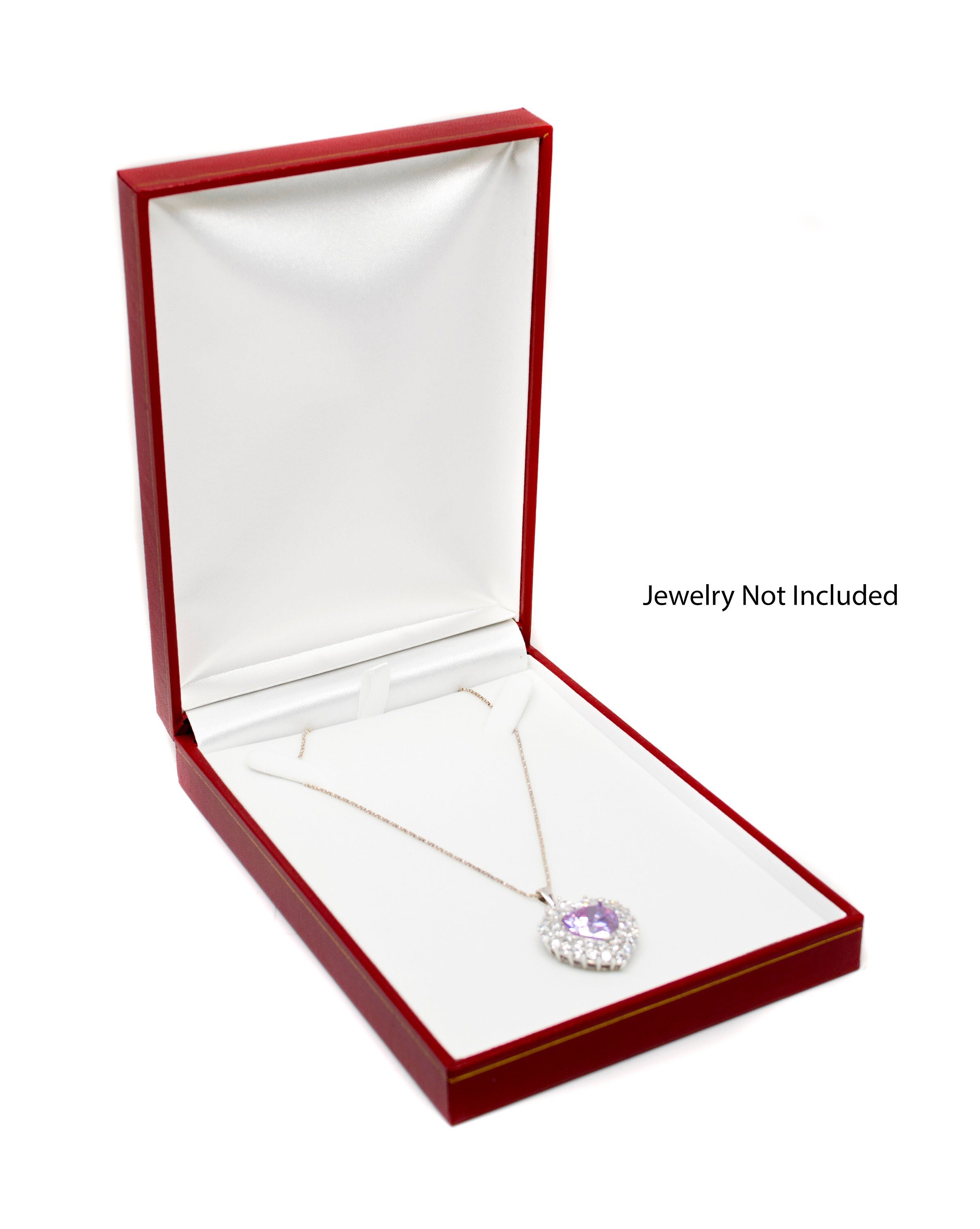 Novel Box Necklace Gift Box Jewelry Display Holder Black Or Red