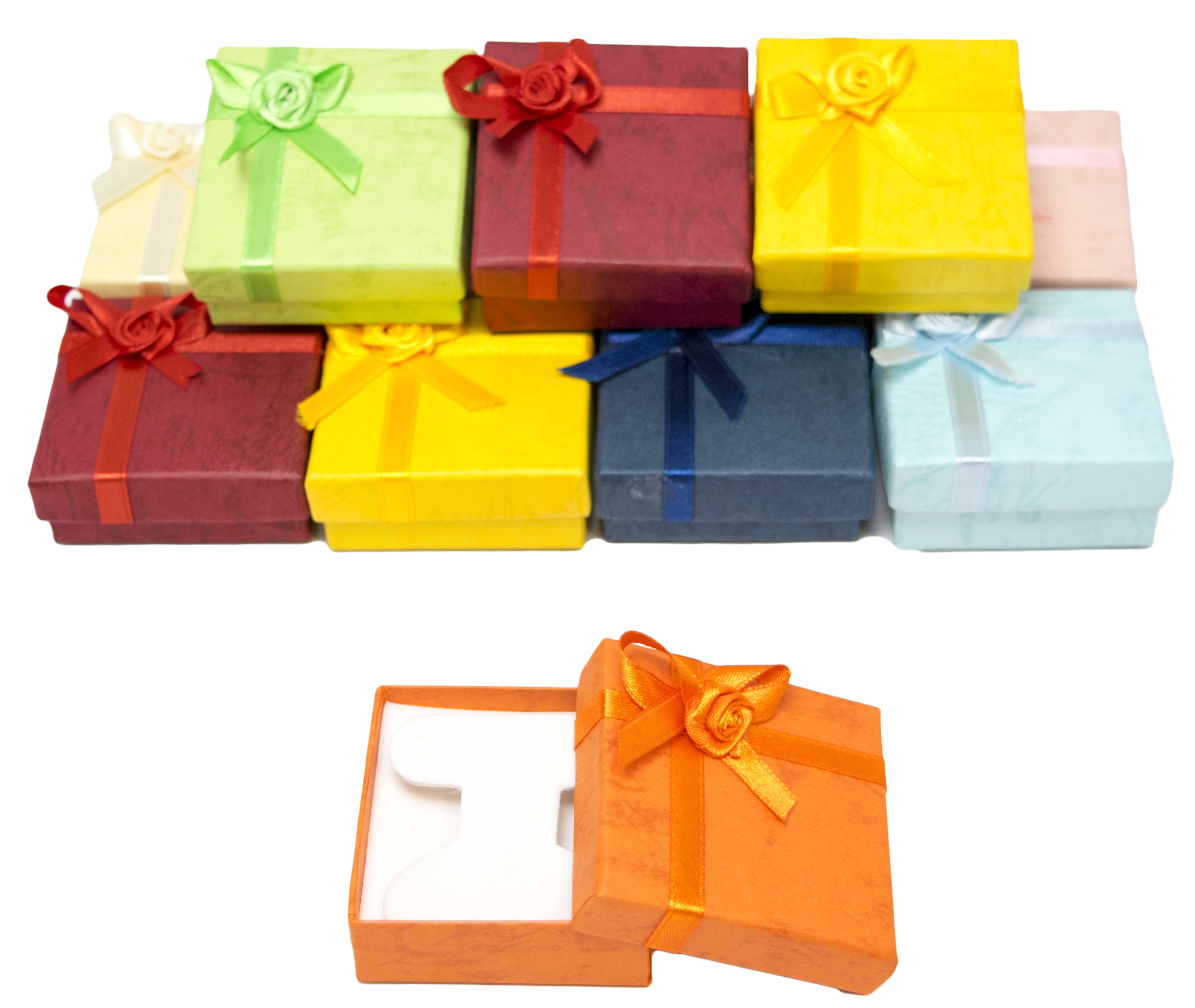 Novel Box™ Cardboard Jewelry Gift Boxes With Rosebug Bows in Assorted ...