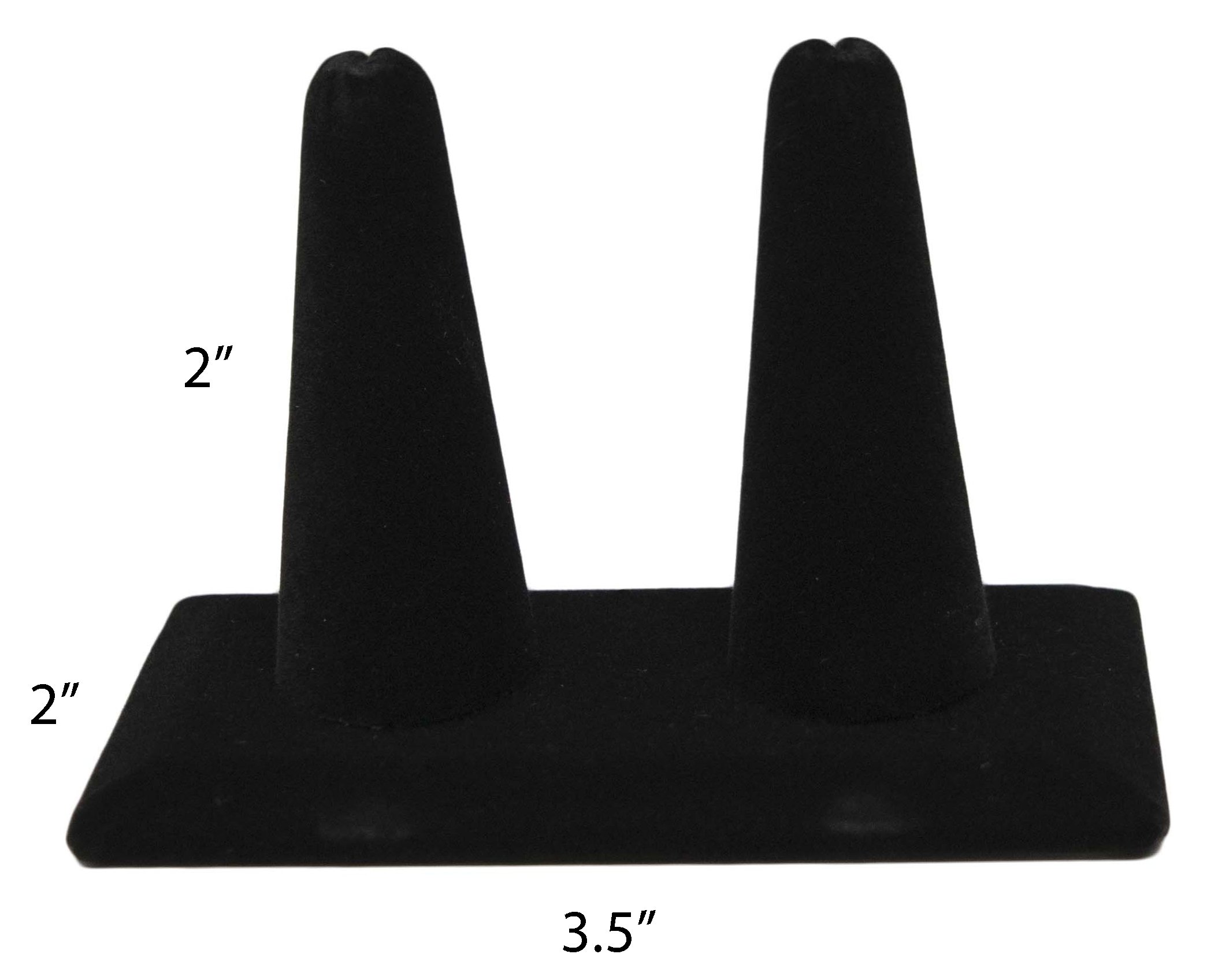 Novel Box 2 Finger Ring Stand Leatherette Display 