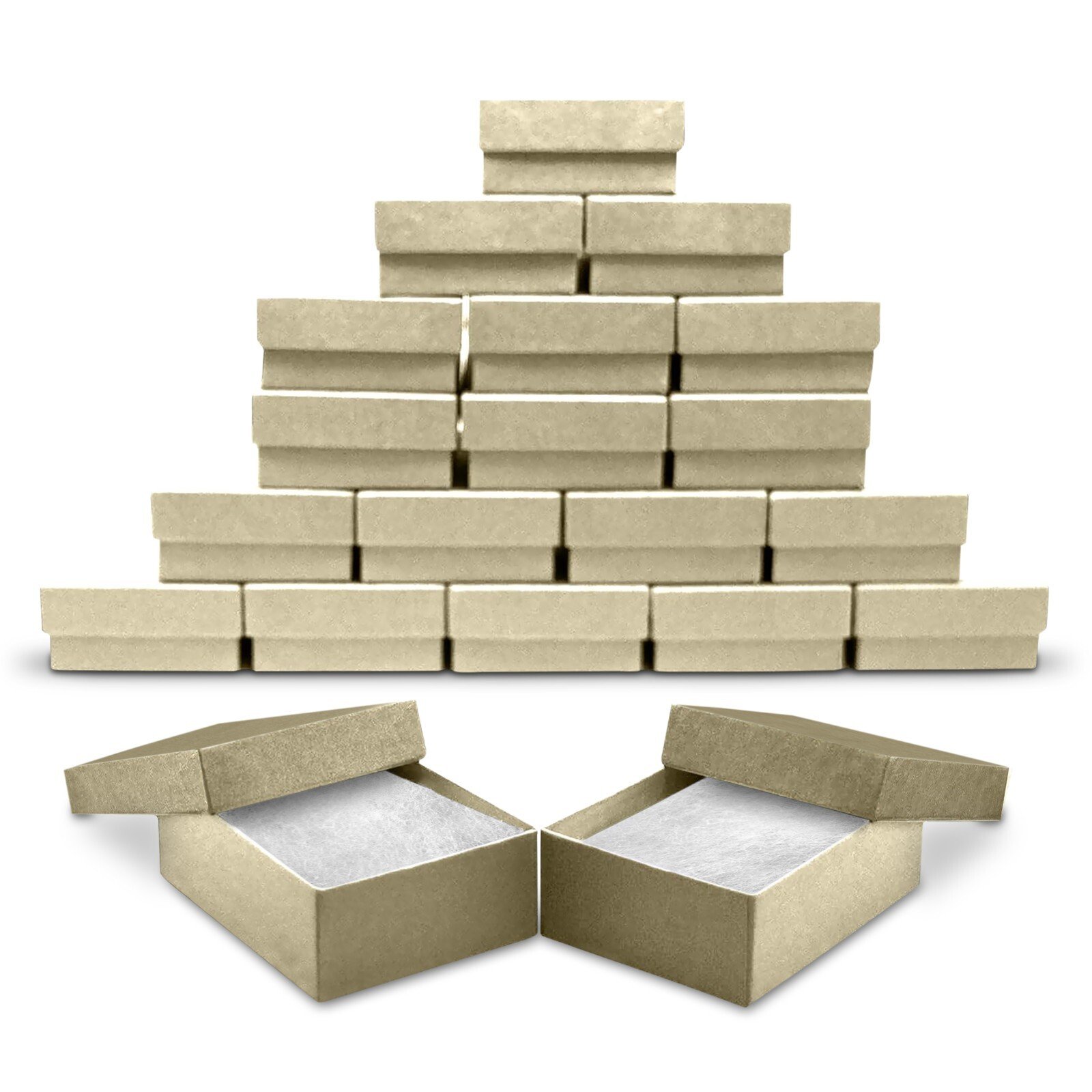 Made IN USA Jewelry Gift Box Removable Cotton Pad 3" x 2.3" x 1" (Pack of 20) - Picture 15 of 23