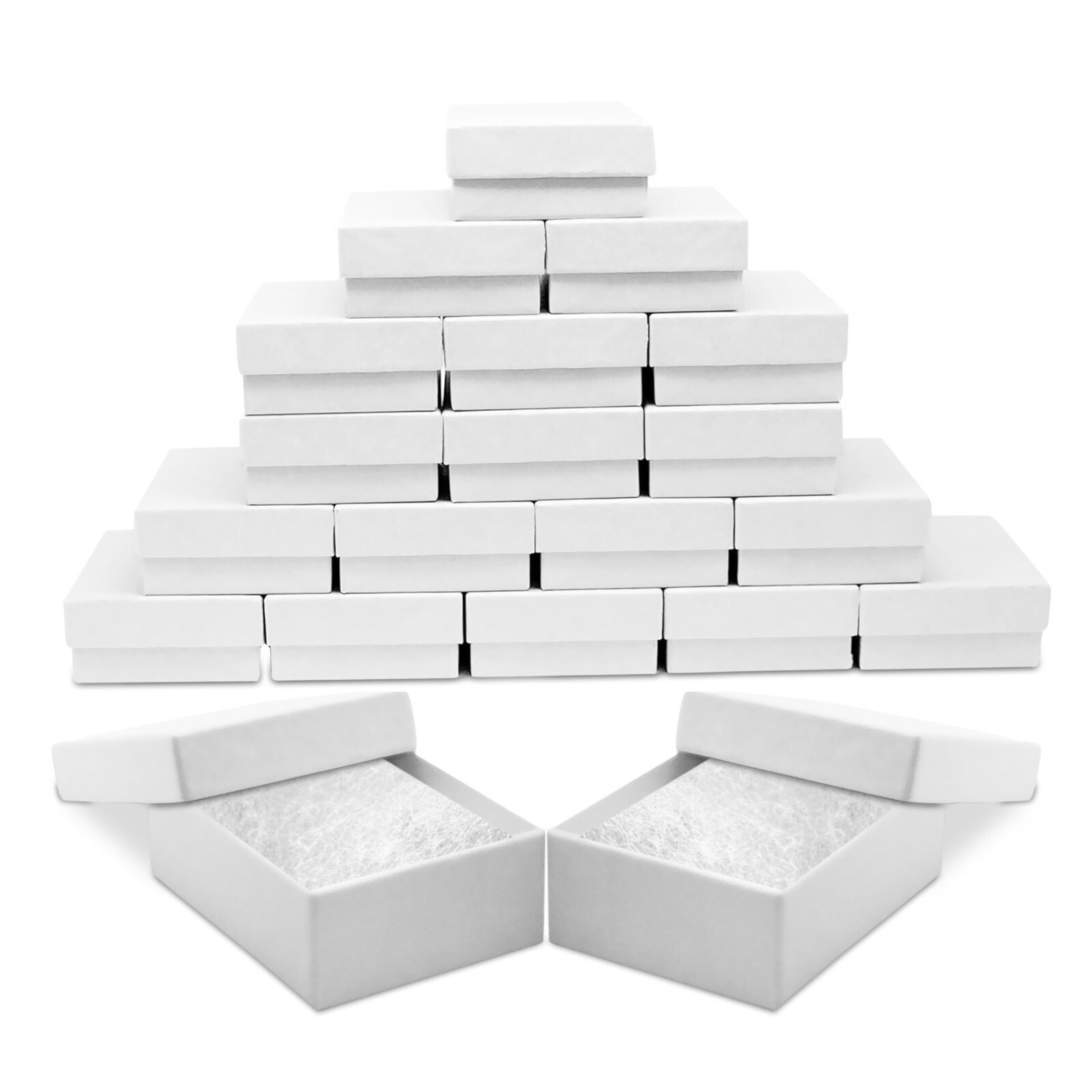 Made IN USA Jewelry Gift Box Removable Cotton Pad 3" x 2.3" x 1" (Pack of 20) - Picture 16 of 23