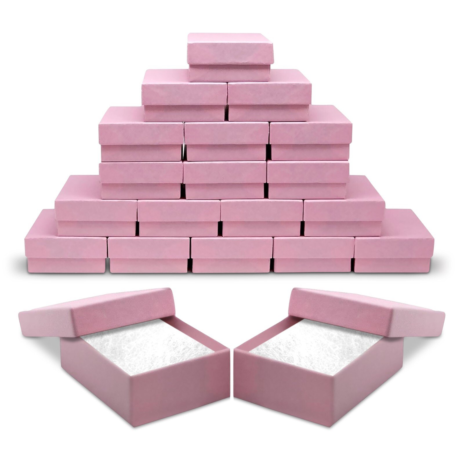 Made IN USA Jewelry Gift Box Removable Cotton Pad 3" x 2.3" x 1" (Pack of 20) - Picture 18 of 23