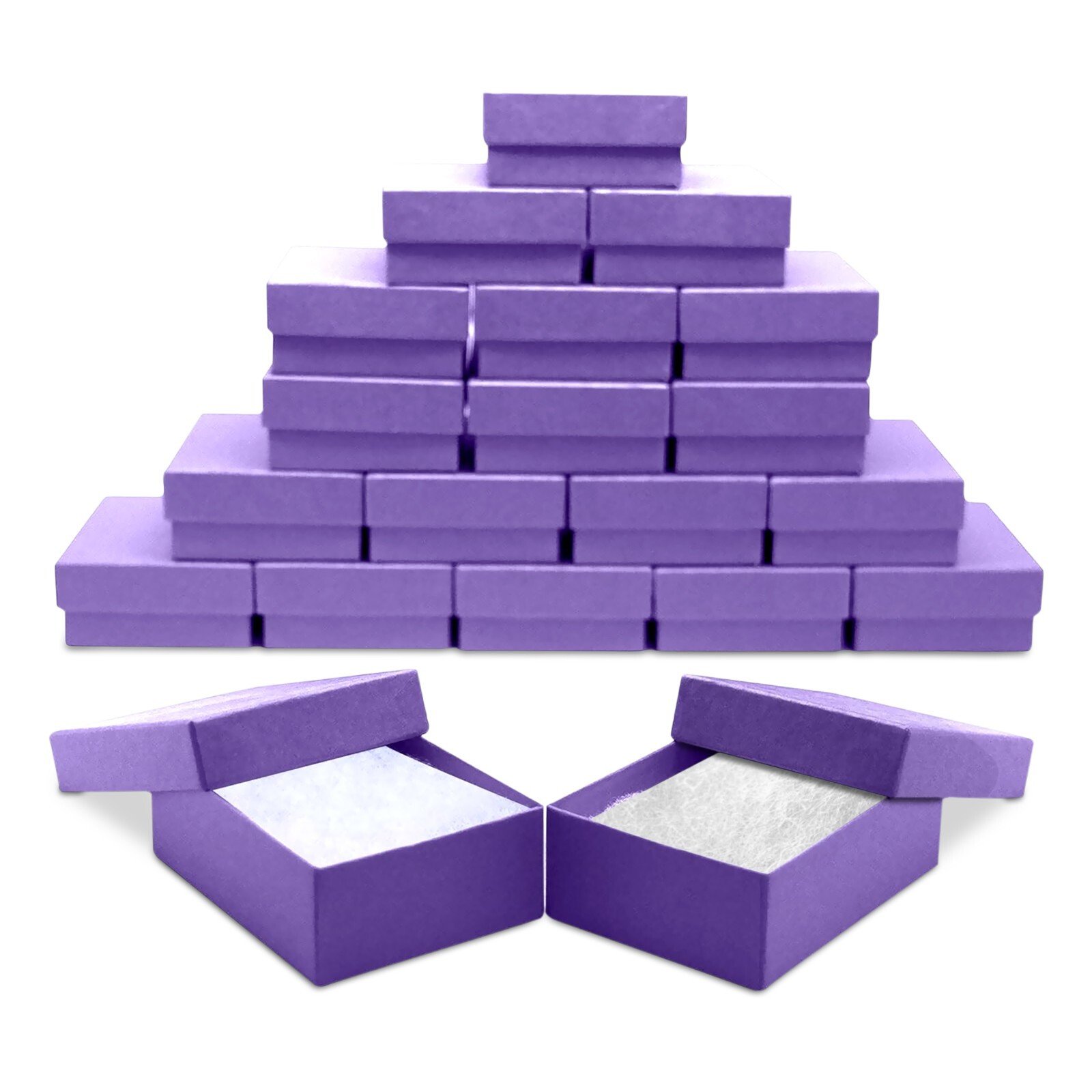 Made IN USA Jewelry Gift Box Removable Cotton Pad 3" x 2.3" x 1" (Pack of 20) - Picture 19 of 23