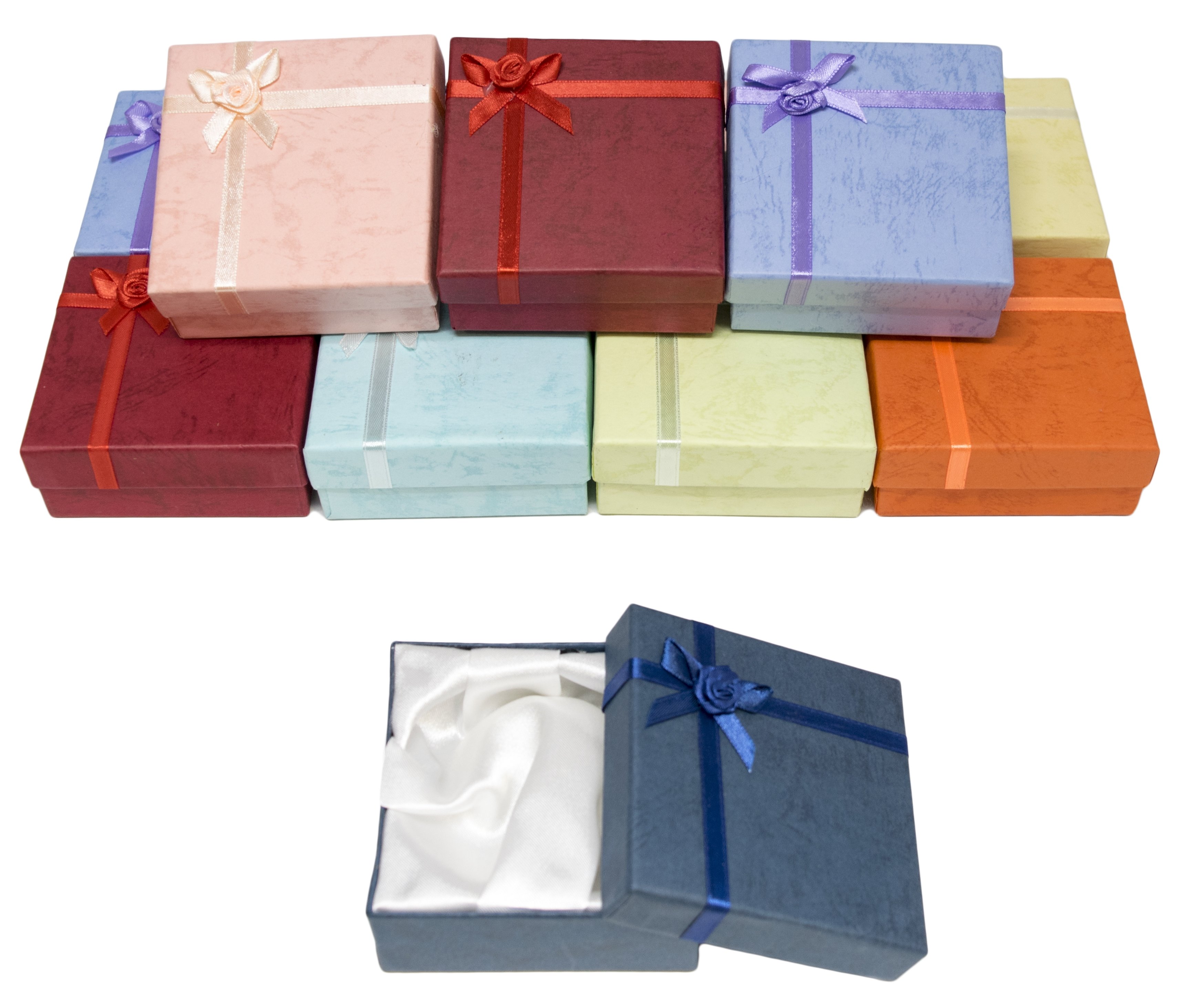 Novel Box™ Cardboard Jewelry Gift Boxes With Rosebug Bows in Assorted ...