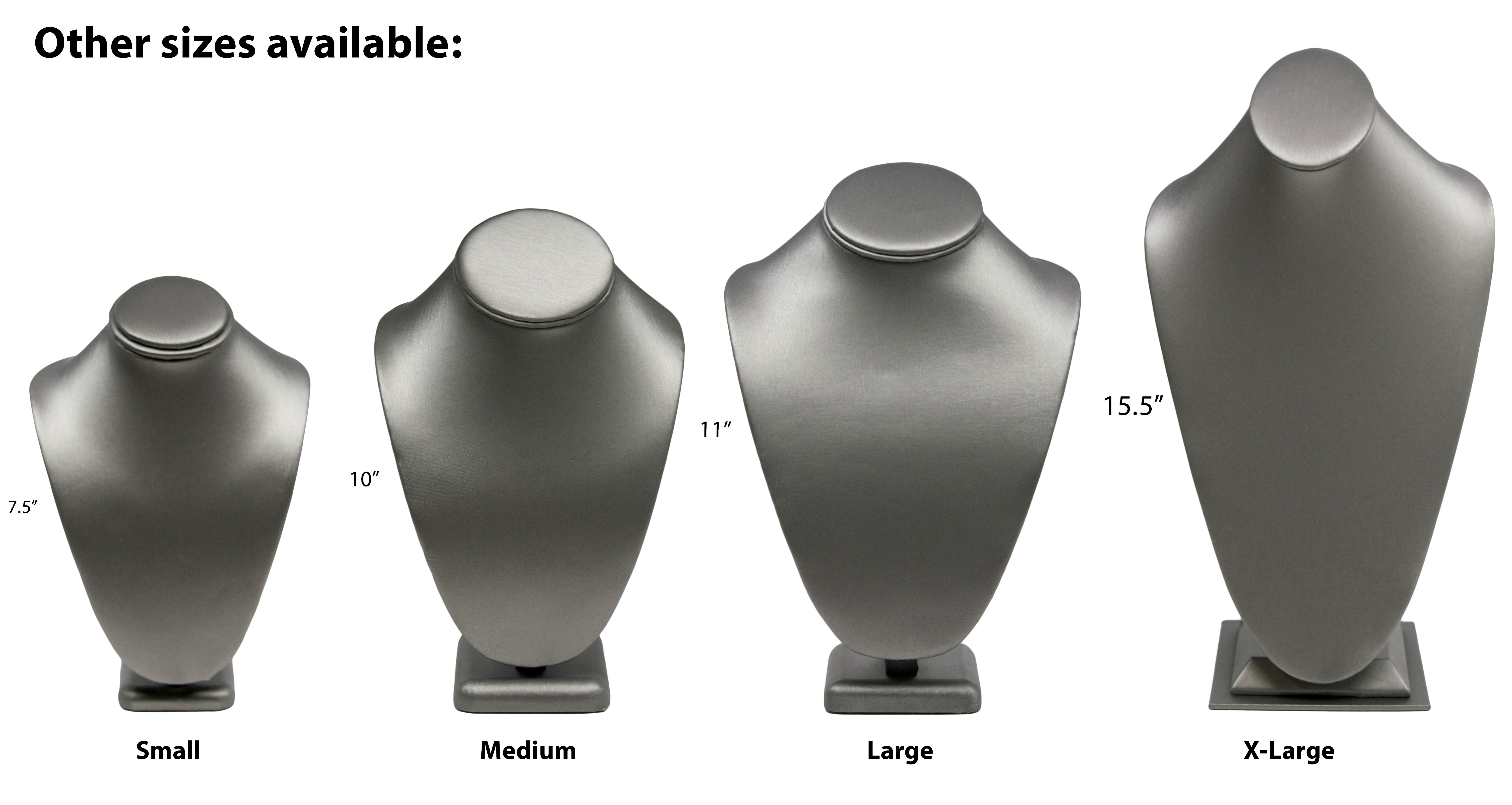 Novel Box™ Necklace Jewelry Display Bust Stand in Various Colors/Sizes