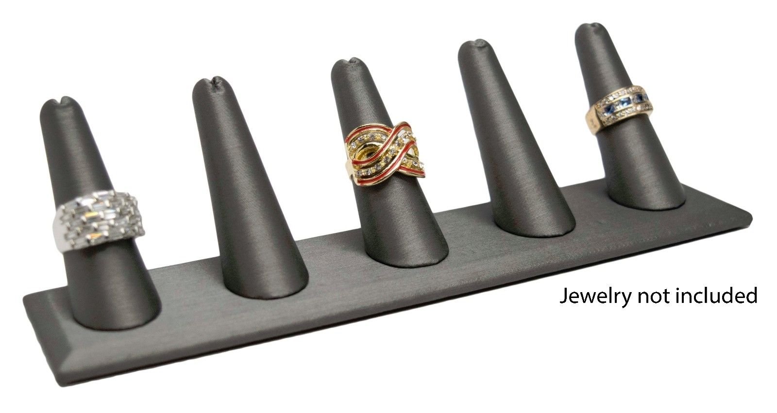 Novel Box™ 5 Finger Ring Stand Holder Jewelry Display 8" x 2 1/8" X 2 1