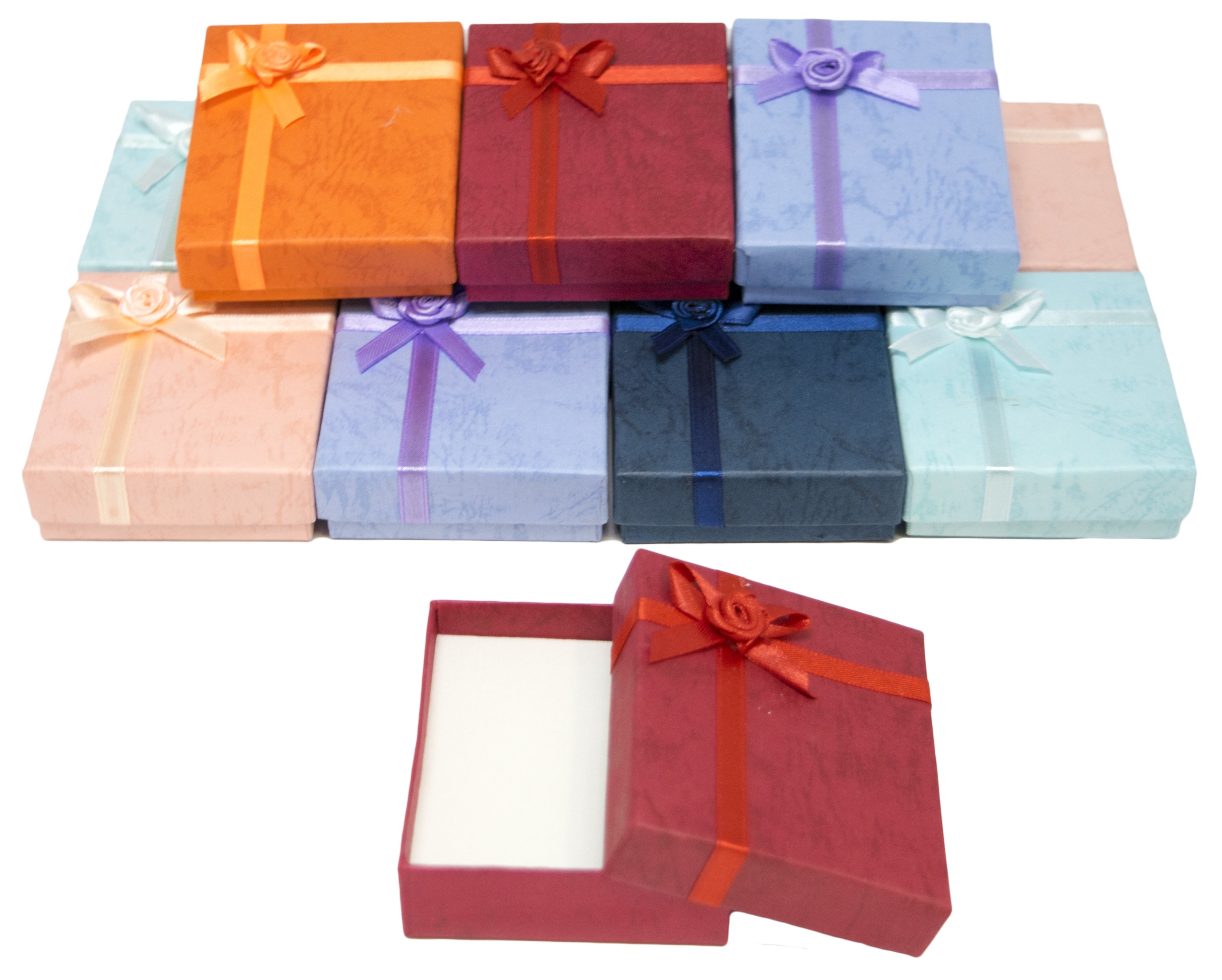 Novel Box™ Cardboard Jewelry Gift Boxes With Rosebug Bows in Assorted Colors eBay