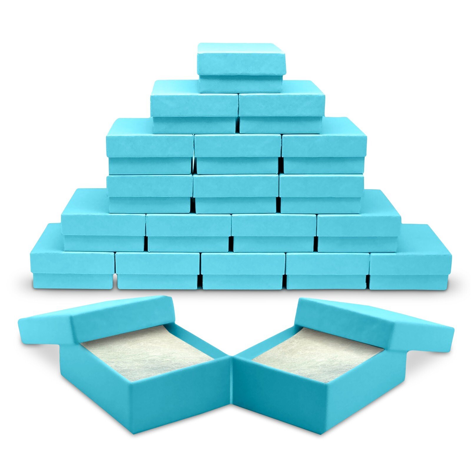 Made IN USA Jewelry Gift Box Removable Cotton Pad 3" x 2.3" x 1" (Pack of 20) - Picture 17 of 23