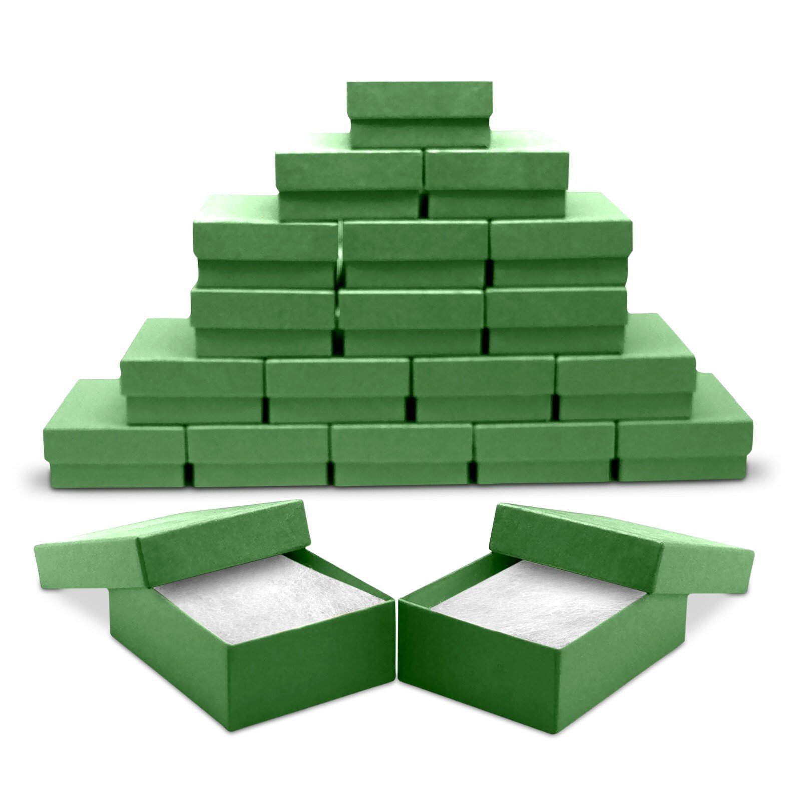 Made IN USA Jewelry Gift Box Removable Cotton Pad 3" x 2.3" x 1" (Pack of 20) - Picture 14 of 23