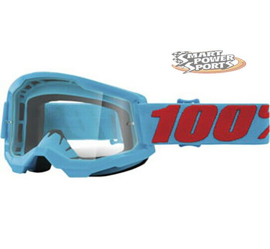 MX and MTB Racing Protective Eyewear 100% Strata 2 Youth Motocross & Mountain Bike Goggles