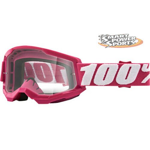 100% Strata 2 Motocross & Mountain Biking Goggles MX and Mountain Bike Racing Protective Eyewear 