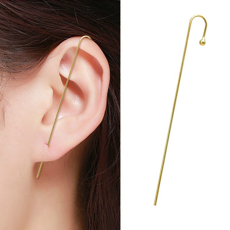 Long needle store earrings