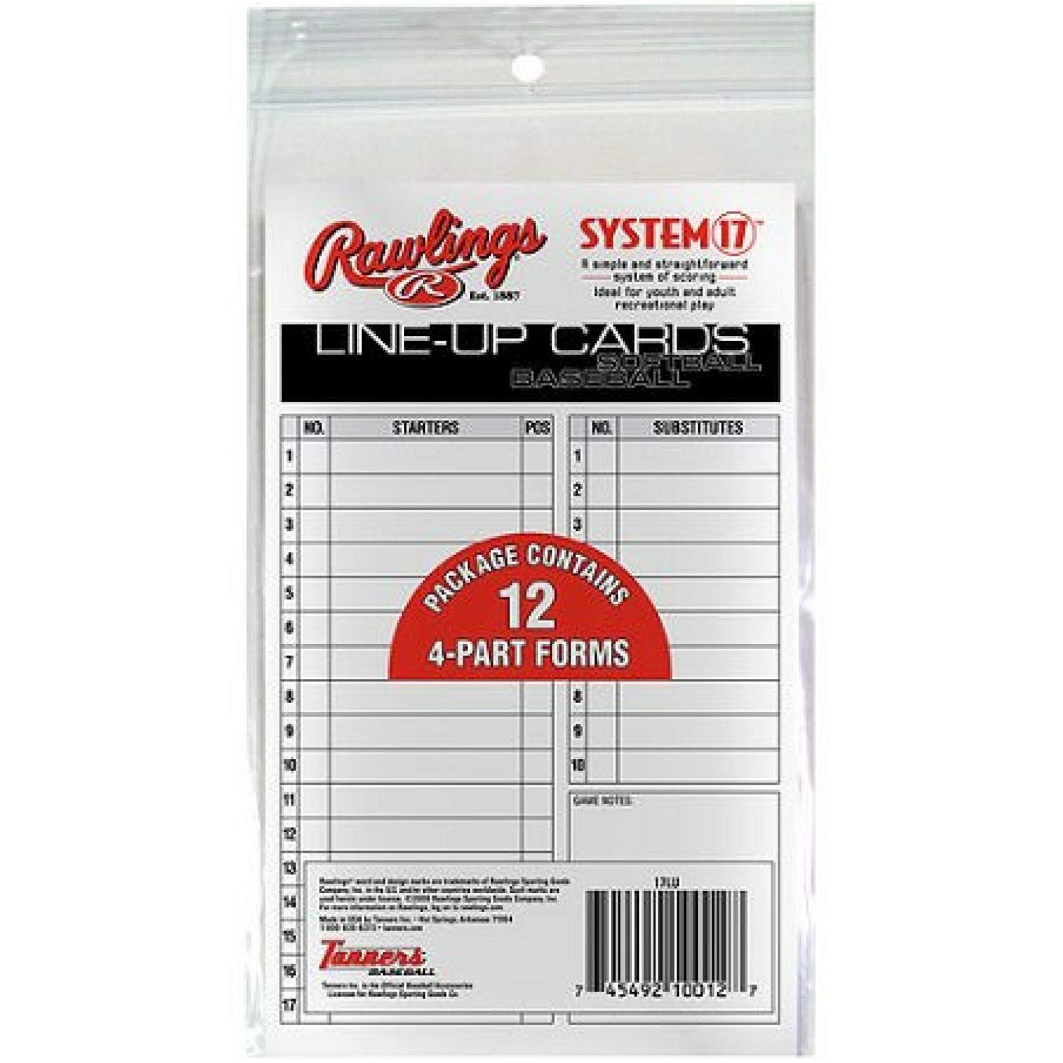 Printable Rawlings Baseball Scorecard Pdf