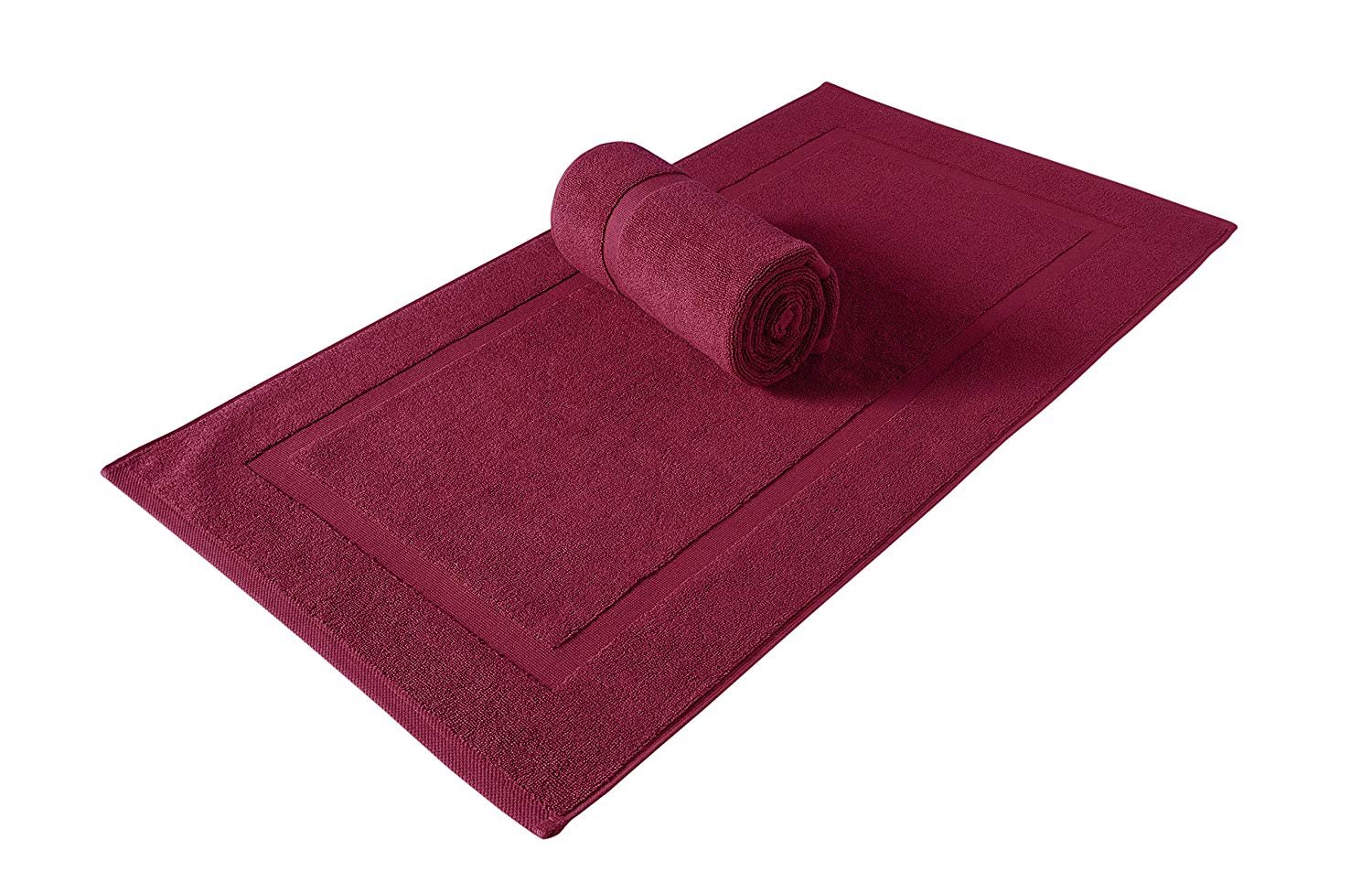 Pick Color SALBAKOS Luxury Hotel 100/% Turkish Cotton Banded Panel Bath Mat Set