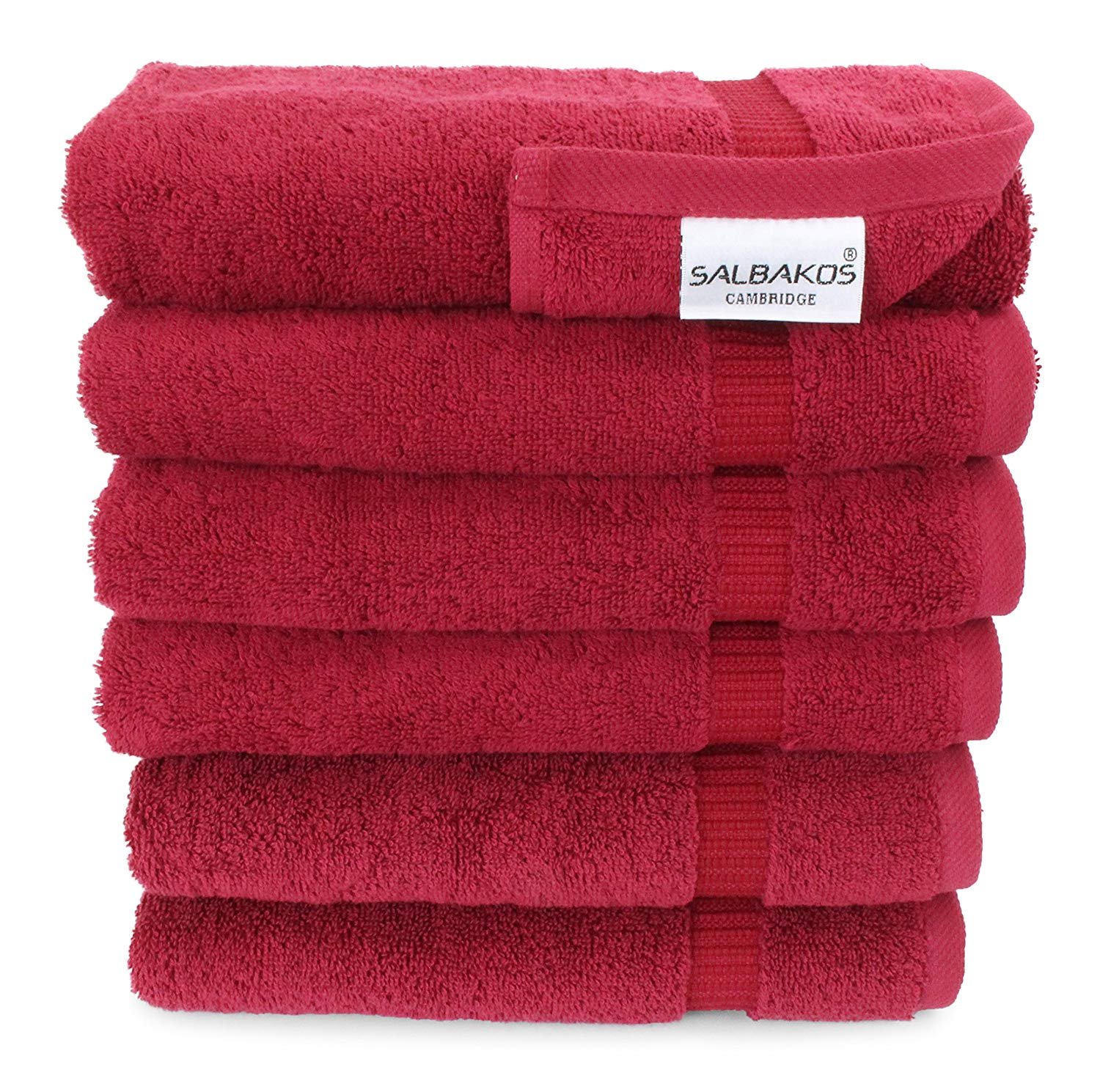 Pick Color SALBAKOS Luxury Turkish Cotton 6-Piece Eco-Friendly Hand Towels 