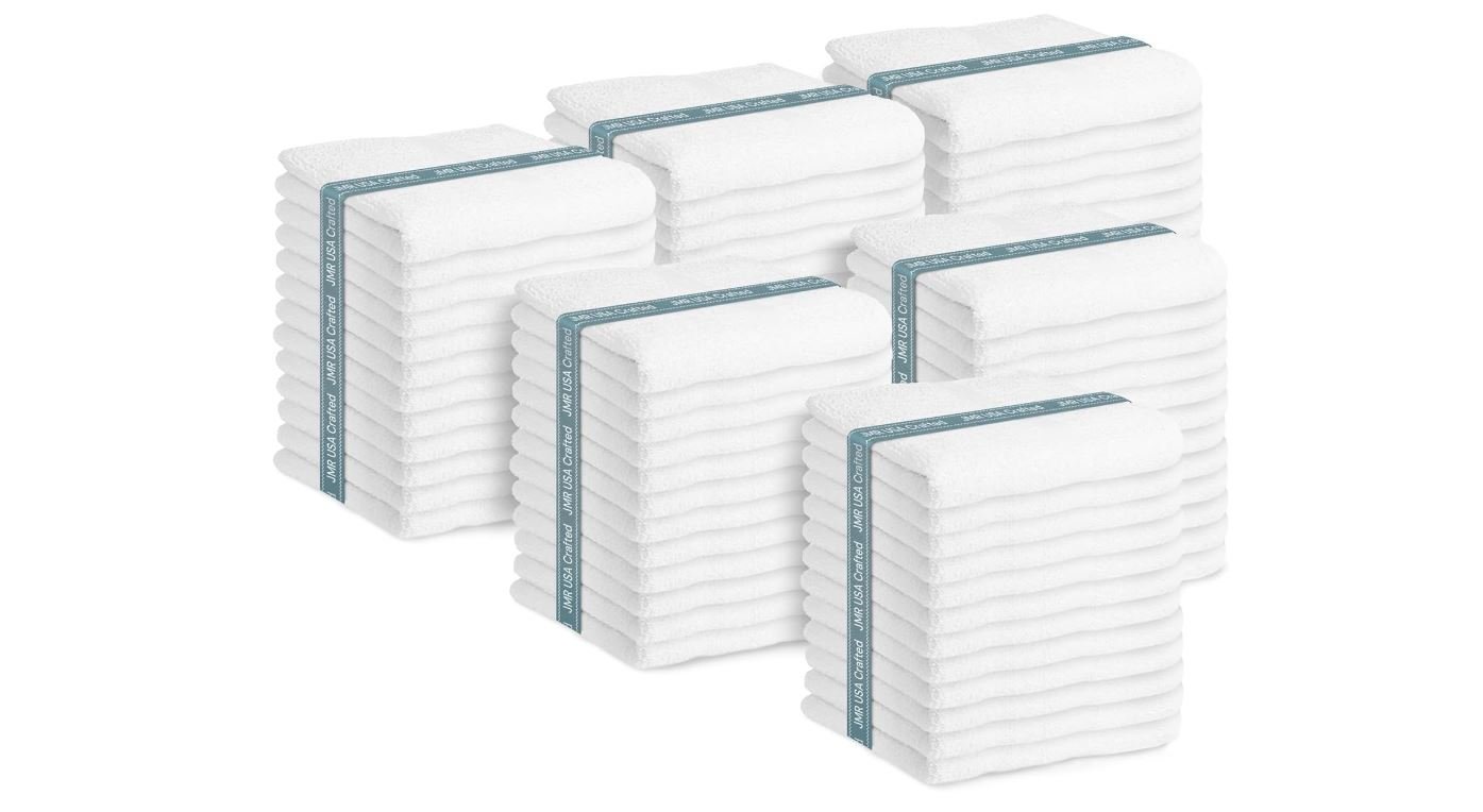 New 20x40/22x44 White Cotton Bulk Pack Of 12,36,72 Multi-Purpose Hotel Towels