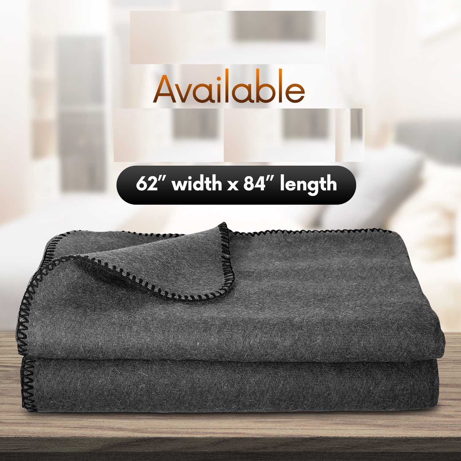 Bulk Military Wool Blanket 62X80,66X90 Fire Retardant for Emergency 3.25/3.50 LB - Picture 37 of 57