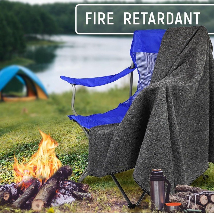 Bulk Military Wool Blanket 62X80,66X90 Fire Retardant for Emergency 3.25/3.50 LB - Picture 50 of 57