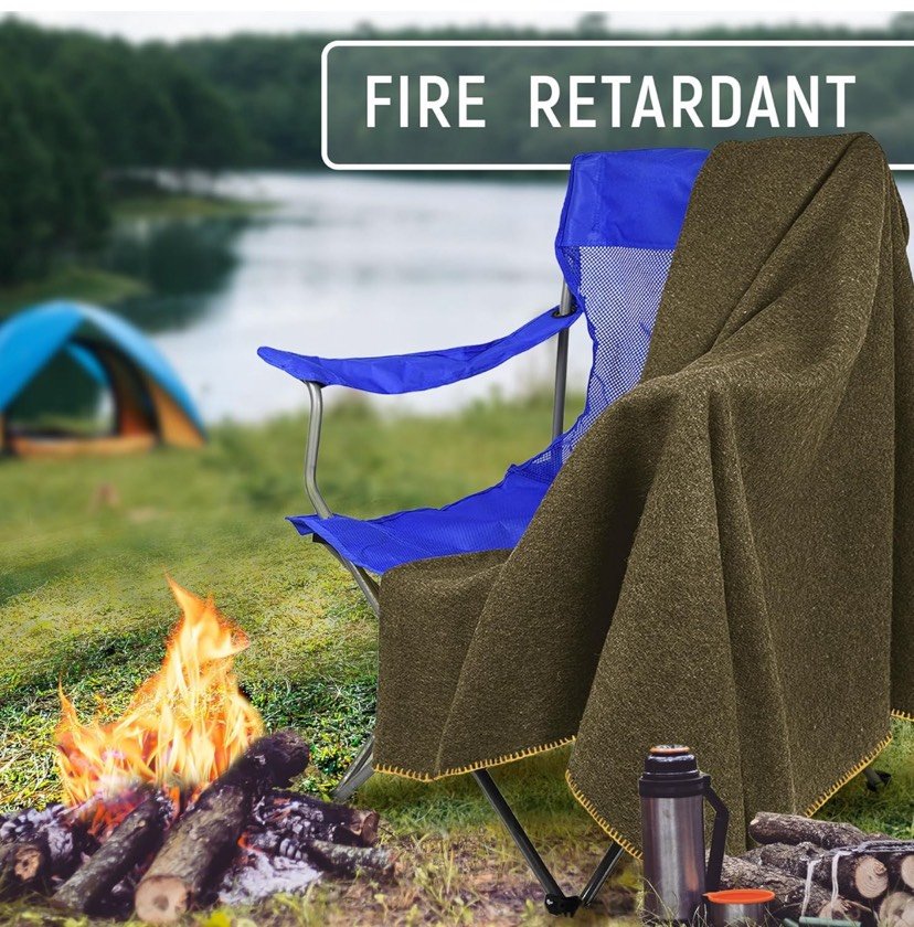 Bulk Military Wool Blanket 62X80,66X90 Fire Retardant for Emergency 3.25/3.50 LB - Picture 41 of 57