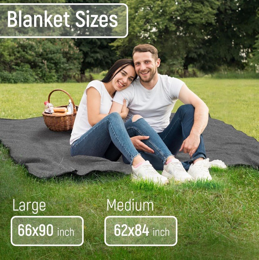 Bulk Military Wool Blanket 62X80,66X90 Fire Retardant for Emergency 3.25/3.50 LB - Picture 49 of 57
