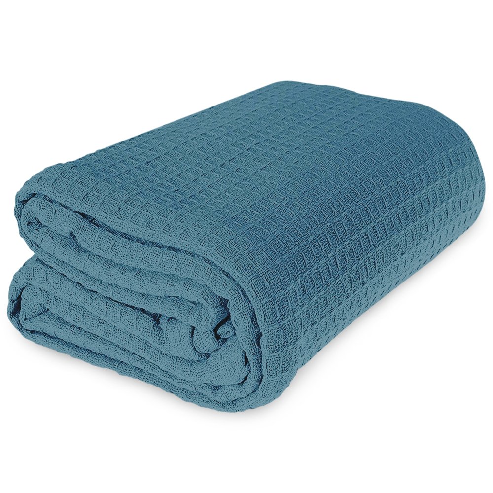 JMR 100%Cotton Blanket-Waffle Weave Hotel Throw Blankets Sz  (66X90,90X90,108X90)