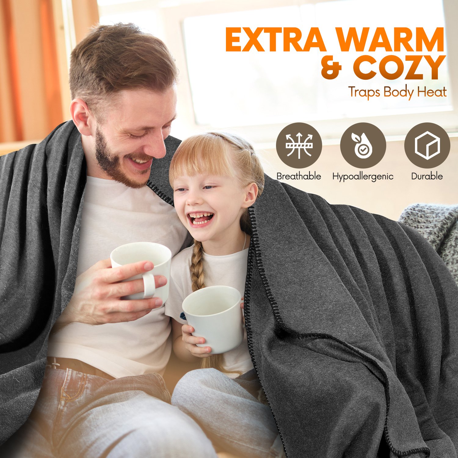 Bulk Military Wool Blanket 62X80,66X90 Fire Retardant for Emergency 3.25/3.50 LB - Picture 36 of 57