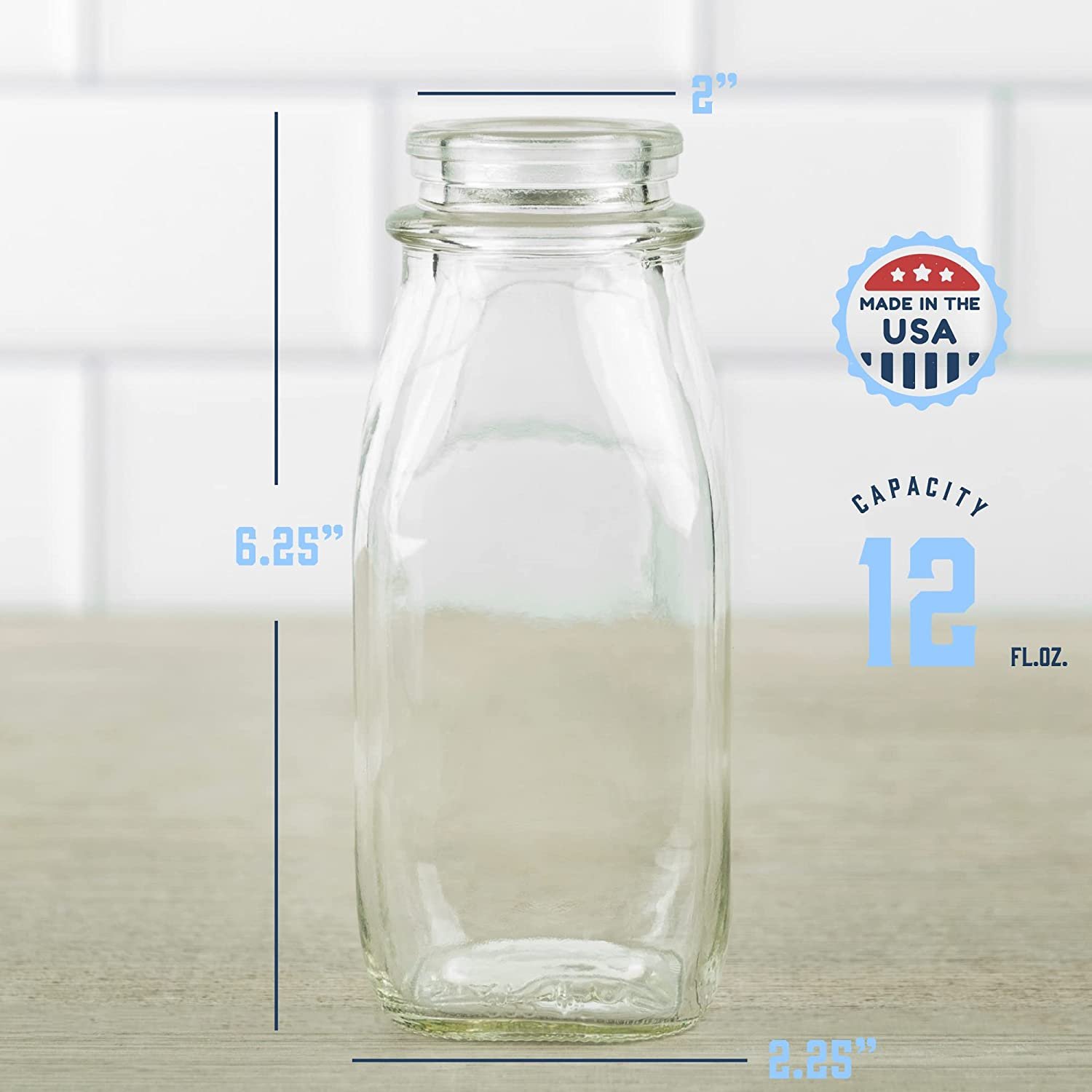 Glass Milk Container