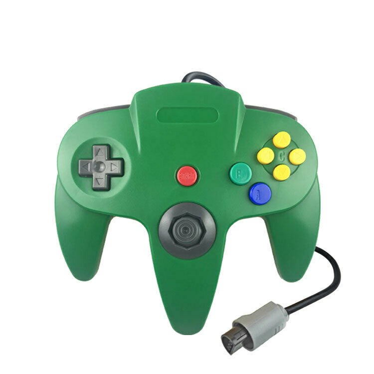 thumbnail 18  - N64 Controller for Nintendo 64 System Gamepad - Jungle Green Gray Black Atomic